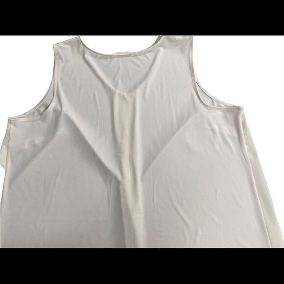 CATHERINES, Woman’s Top, Cream/Ivory, Size 2X,22/24W, sleeveless,pleat in front - Picture 2 of 6
